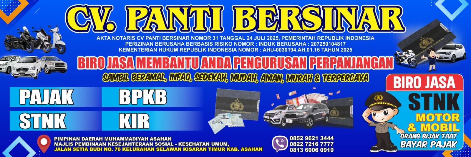 Biro Jasa Pengurusan Pajak, STNK, BPKB, KIR